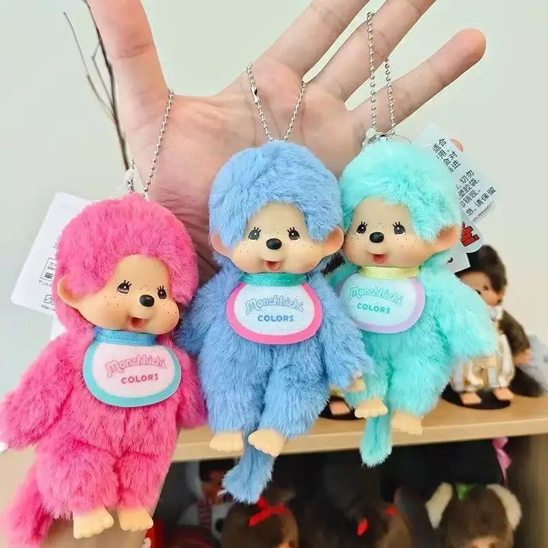 New Anime Monchhichi Pendant Plush Doll Cartoon Cute Monchhichi Standing Transformation Multiple Plush Toys Claw Machine Dolls