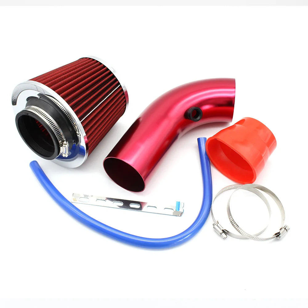 76mm Car Refitted Winter Mushroom Head Air Filter Intake Pipe Filter High Flow High Cold Air Filter Aluminum Pipe Kit
