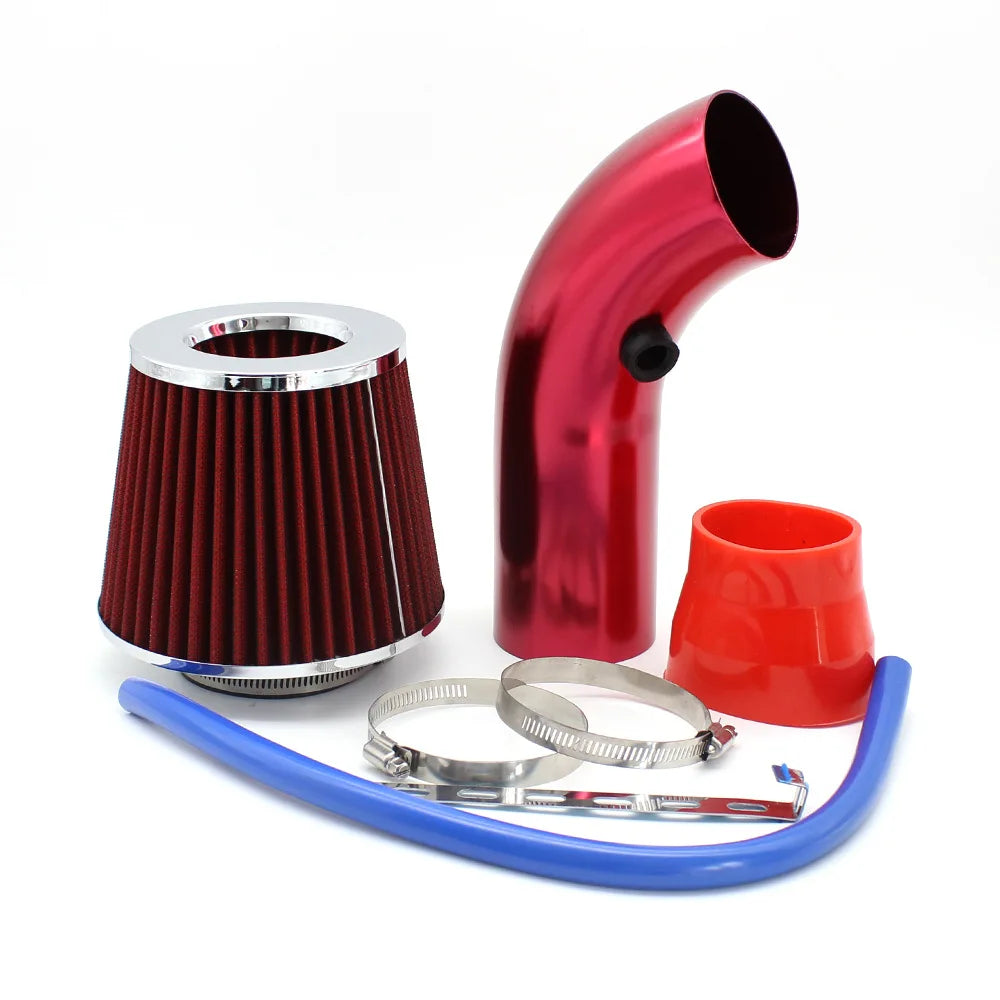 76mm Car Refitted Winter Mushroom Head Air Filter Intake Pipe Filter High Flow High Cold Air Filter Aluminum Pipe Kit