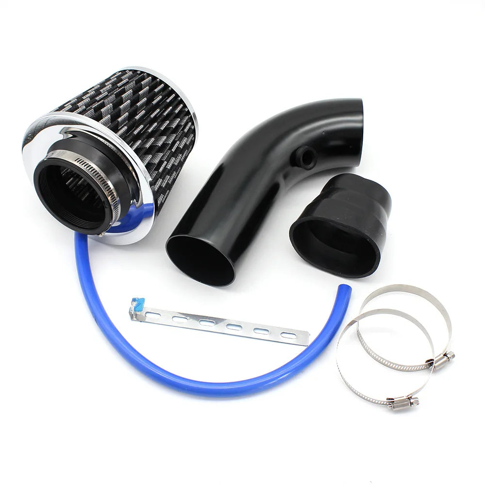 76mm Car Refitted Winter Mushroom Head Air Filter Intake Pipe Filter High Flow High Cold Air Filter Aluminum Pipe Kit