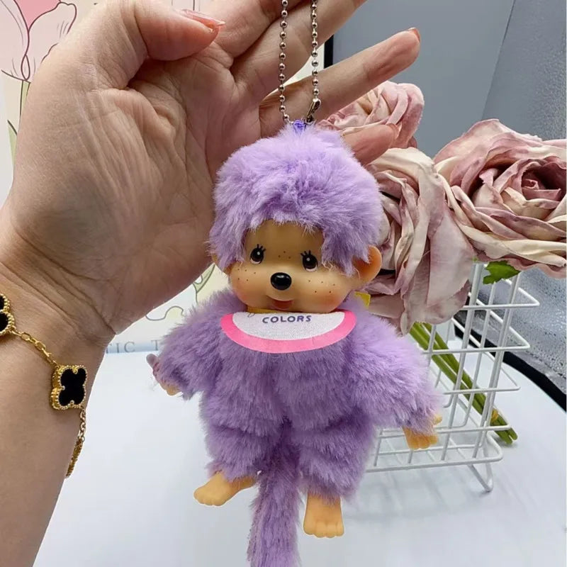 New Anime Monchhichi Pendant Plush Doll Cartoon Cute Monchhichi Standing Transformation Multiple Plush Toys Claw Machine Dolls
