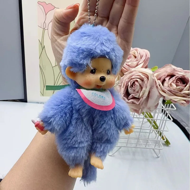 New Anime Monchhichi Pendant Plush Doll Cartoon Cute Monchhichi Standing Transformation Multiple Plush Toys Claw Machine Dolls