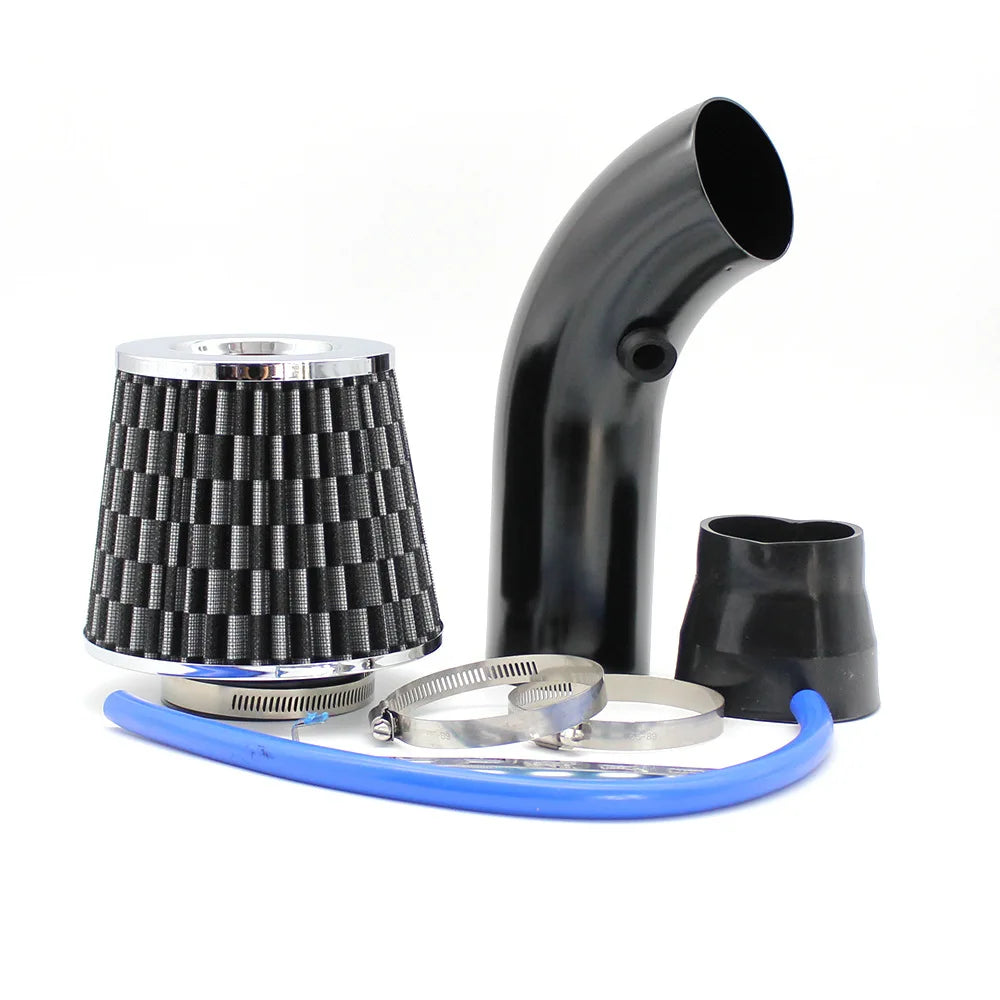76mm Car Refitted Winter Mushroom Head Air Filter Intake Pipe Filter High Flow High Cold Air Filter Aluminum Pipe Kit
