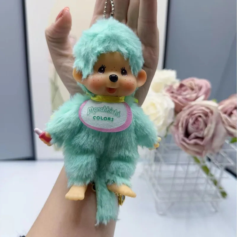 New Anime Monchhichi Pendant Plush Doll Cartoon Cute Monchhichi Standing Transformation Multiple Plush Toys Claw Machine Dolls