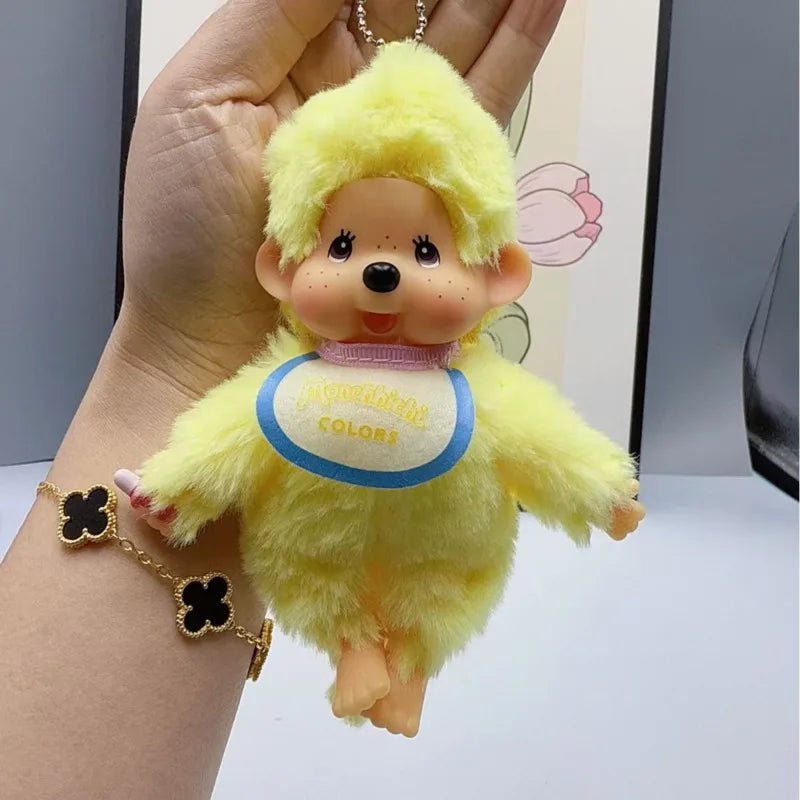 New Anime Monchhichi Pendant Plush Doll Cartoon Cute Monchhichi Standing Transformation Multiple Plush Toys Claw Machine Dolls